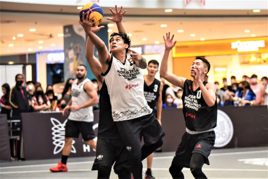 Cebu Chooks' Mac Tallo goes for a layup during their game against Zavkhan MMC Energy in the 2022 FIBA 3x3 Penang Challenger. | Photo from Chooks-to-Go