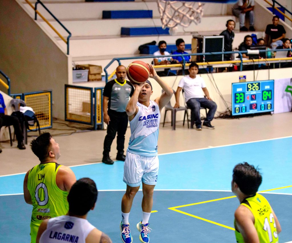 Batch 2010 Gabe Dominic Ocampo Branzuela throws a three-point shot during their SHAABAA Game versus Batch 2005 on Thursday, September 8, 2022. | Photo from Alex B. Tan