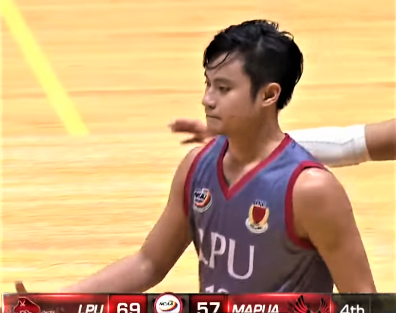 Gyle Patrick Montaño helps the Lyceum Philippines University Pirates to beat favorites San Beda University during their NCAA game. | Screen grab from NCAA's Facebook page.
