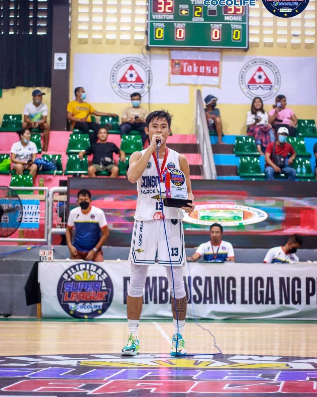 Gyle Patrick Montaño of the Consolacion Sarok Weavers wins the MVP title in the PSL 21-U tournament. | Contributed Photo