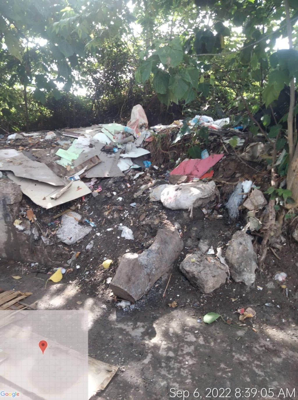 Photo of a garbage hotspot in Barangay Day-as for story:CESET to brgy officials: We need the help of tanods