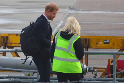 Prince Harry. Britain’s Prince Harry boards a plane at Aberdeen International Airport, following the passing of Britain’s Queen Elizabeth, in Aberdeen, Britain, September 9, 2022. REUTERS/Phil Noble