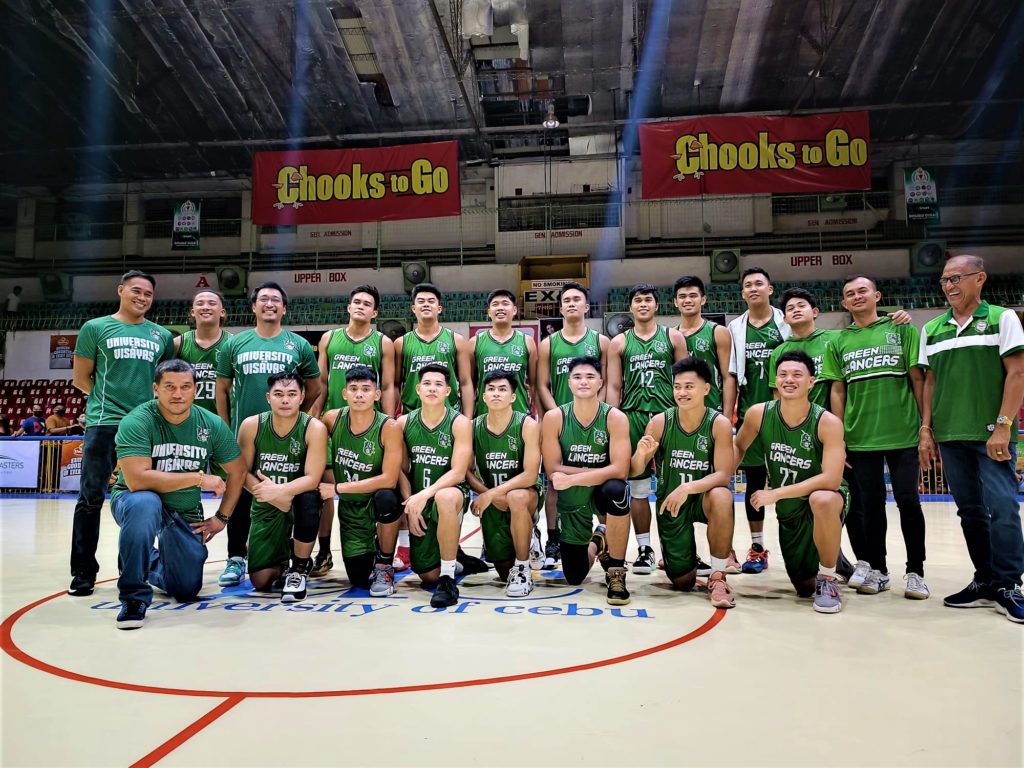 The UV Green Lancers men's basketball team.