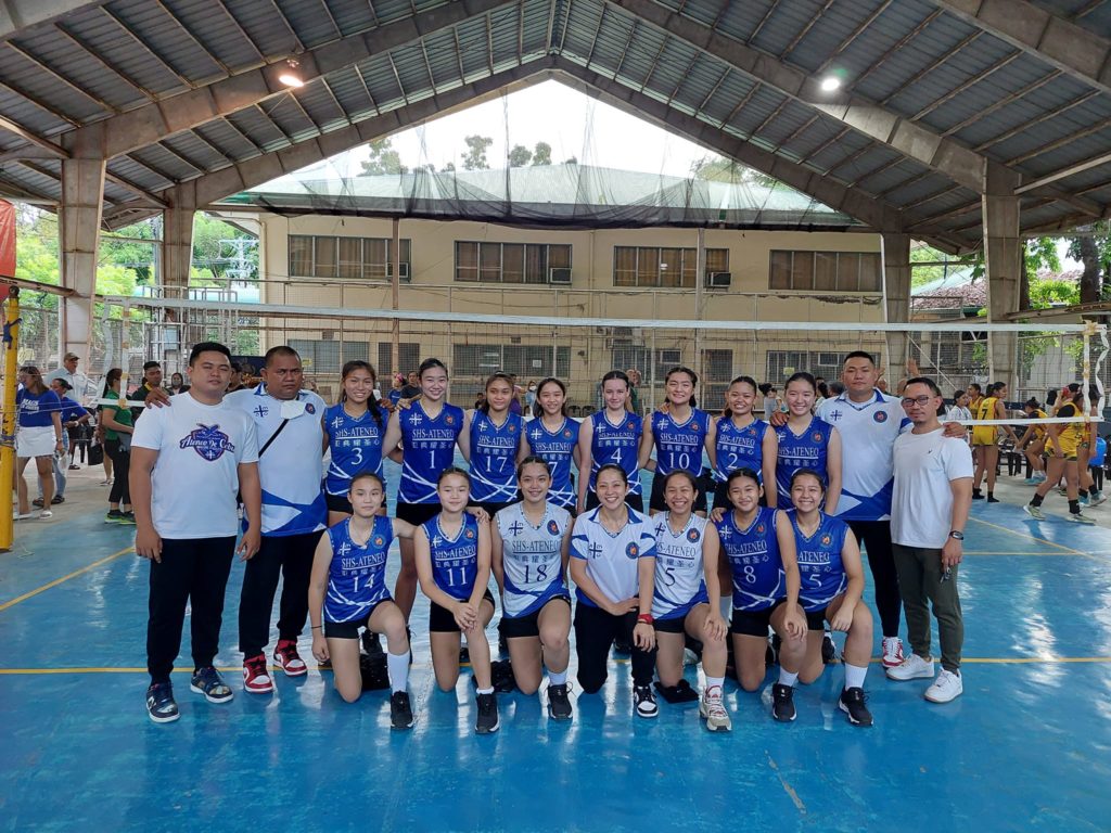 The SHS-AdC Magis Eagles girls volleyball team poses for a group photo after beating USJ-R Lady Jaguars in Cesafi girls volleyball tilt. | Photo from the SHS-Ateneo de Cebu Sports Facebook page