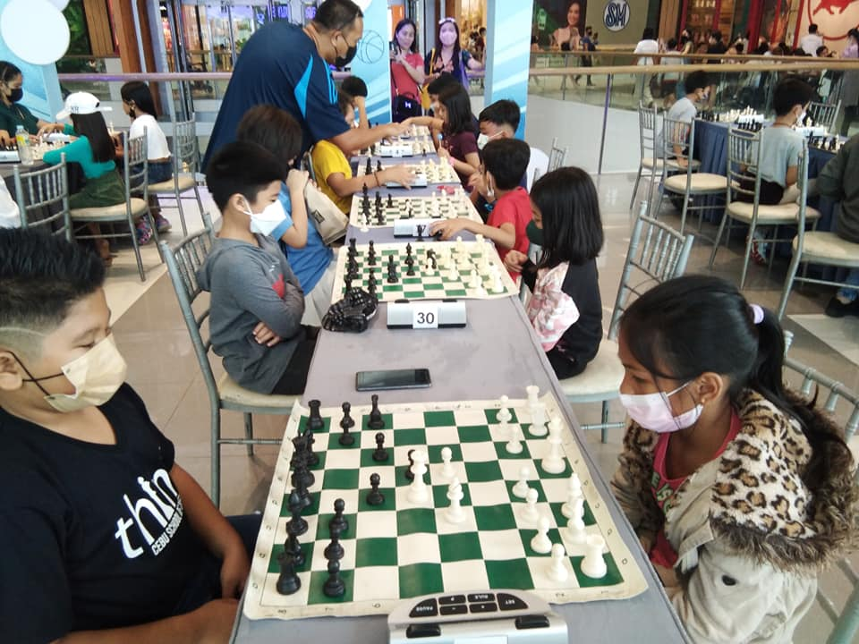 Young chess players are seen in action during the first Under-12 Kiddie Chess tournament of the Cebu Chess Hub. This tournament was held last July at the SM Seaside City Cebu. | Contributed Photo