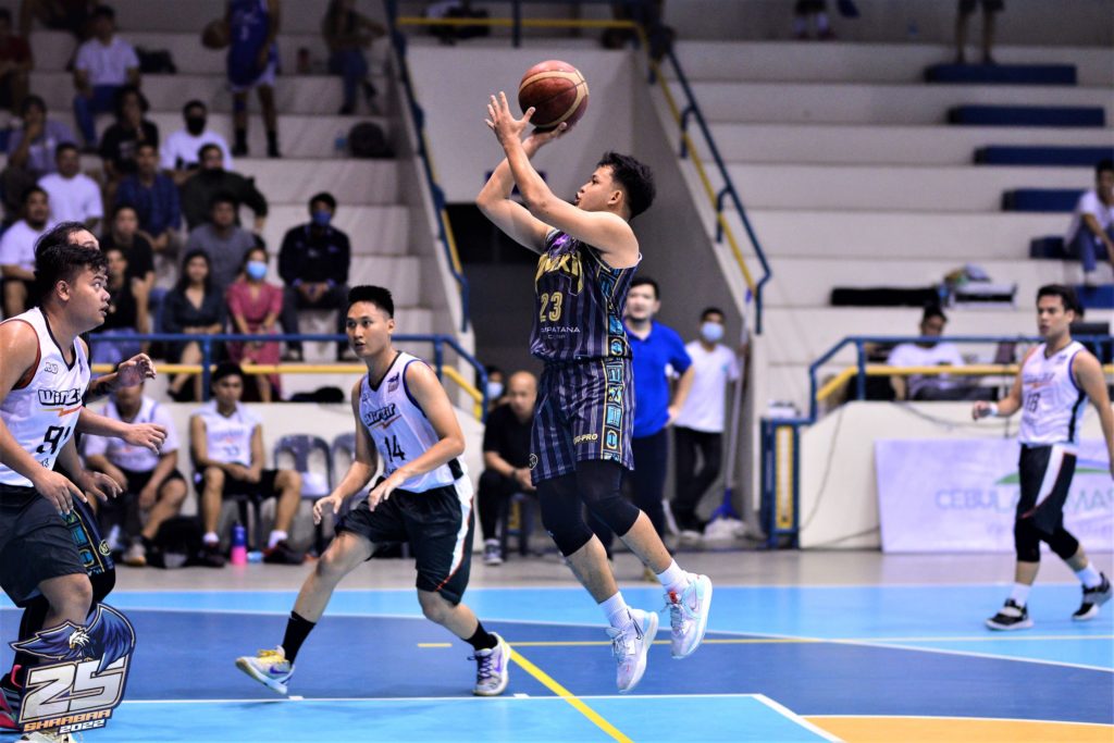 Rev-Rev Diputado of Batch 2012 goes for a tear-drop shot during their SHAABAA Season 25 semifinals game against Batch 2013. | Photo from Ronex Tolin via Glendale Rosal