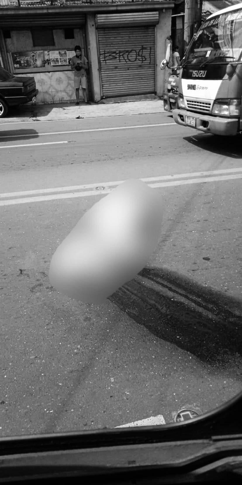 Speeding student on motorcycle tries to make it to exams, hits old man, lands in jail instead. In photo is the victim (blurred) lying on the street after the accident. | Contributed photo
