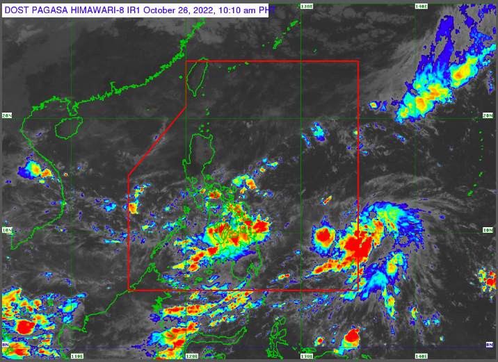 Satellite image of the LPA that is now called Tropical Depression Paeng.