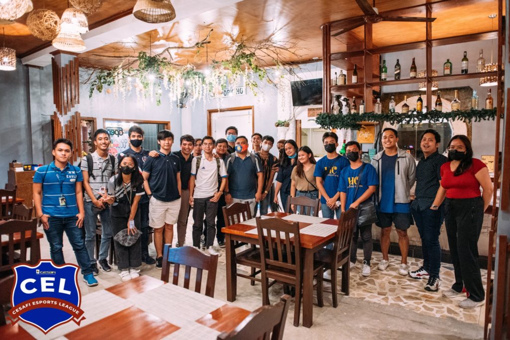 The organizers of the Cesafi Esports League (CEL) and school coordinators meet earlier in the week at the Good Juju Cafe and Hostel to discuss the final touches of the upcoming CEL and the related activities heading to the start of the competition. | Photo from CEL Facebook page.