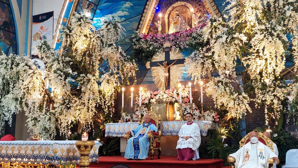 Cebu Archbishop Jose Palma celebrates the Mass to mark the feast day of the Nuestra Señora   de Regla or Our Lady of the Rule at the Nuestra Señora de Regla shrine in Lapu-Lapu City today, Nov. 21. | Futch Anthony Inso