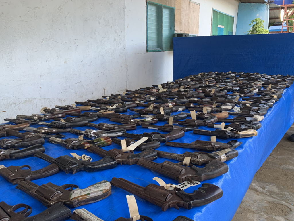 The loose firearms that are now in the possession of RMFB-7.