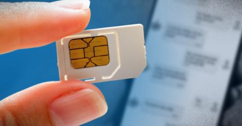 File photo showing a sim card.