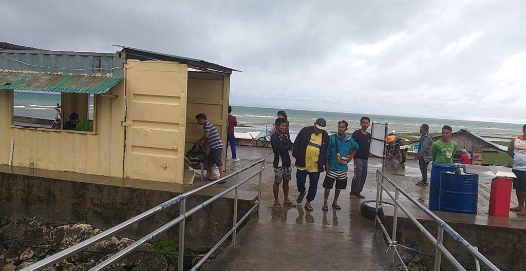 Motor bancas were not allowed to depart the Maya Port in Daanbantayan town on Saturday due to rough seas.