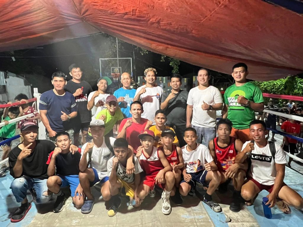 The boxers and promoters of the "Binukbukay sa VelPal 2" pose for a group photo after wrapping up the fight card on Thursday evening, December 22, 2022 in Minglanilla. | Contributed Photo