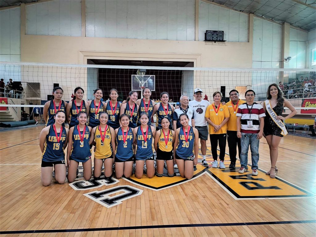 The USP-F Lady Panthers are the 1st runner up of the Cesafi Women's Volleyball after they failed to beat the USJ-R Lady Jaguars for the championship title during their game this Sunday, Dec. 18. | Glendale G. Rosal