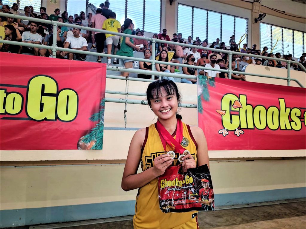Spiker Louneth Marie Abangan, a former Cesafi high school MVP, led the Lady Jaguars' attacks and was named the "Most Valuable Player." | Glendale Rosal