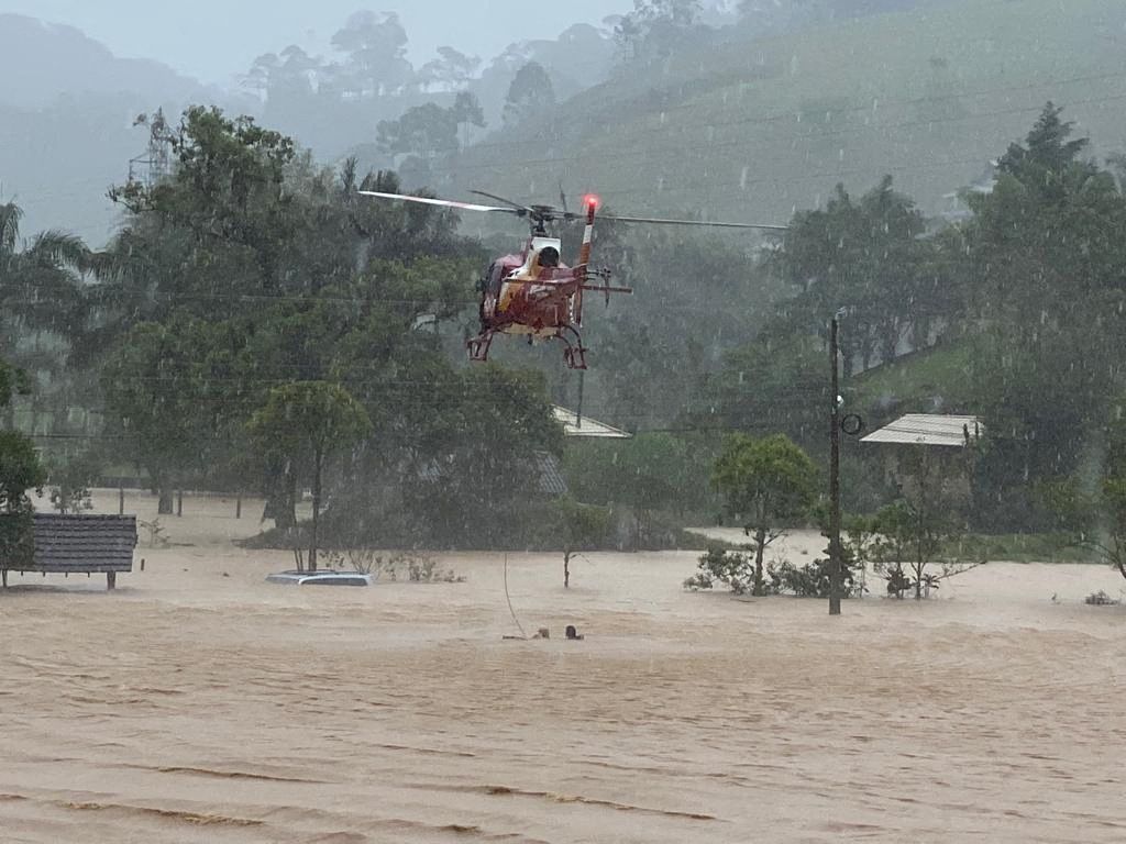 Flooding in southern Brazil strands hundreds, some rescued by helicopter
