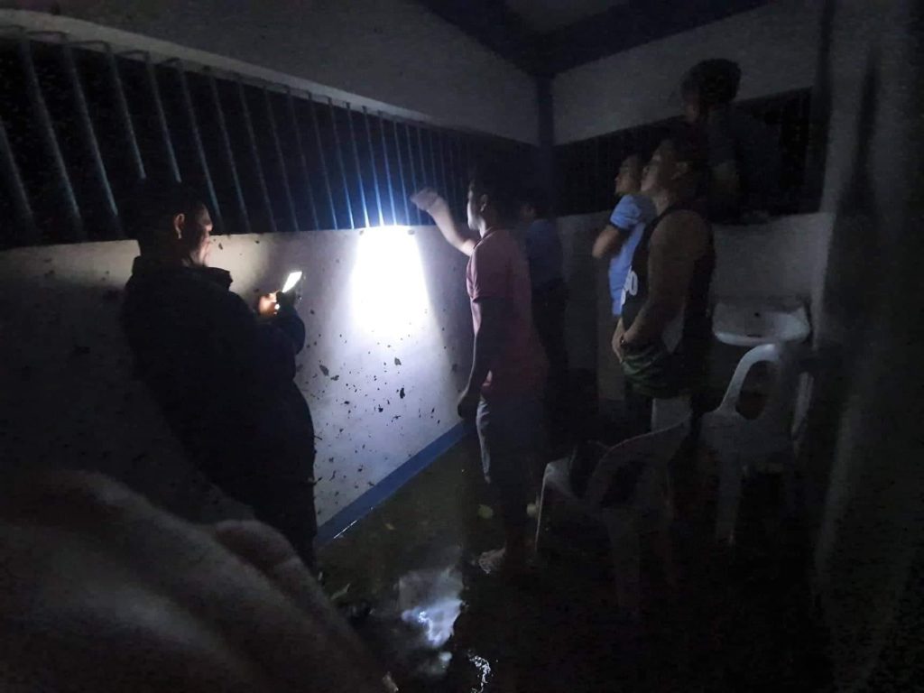At the height of the wrath of Super Typhoon Odette when it hit Olango Island on the evening of Dec. 16, 2021, Police Major Mike Gingoyon, the police chief of Olango Police Station at that time, says that the safest place at the police station then was the custodial facility or the detention cell of the police station. | Photo courtesy of Police Major Mike Gingoyon