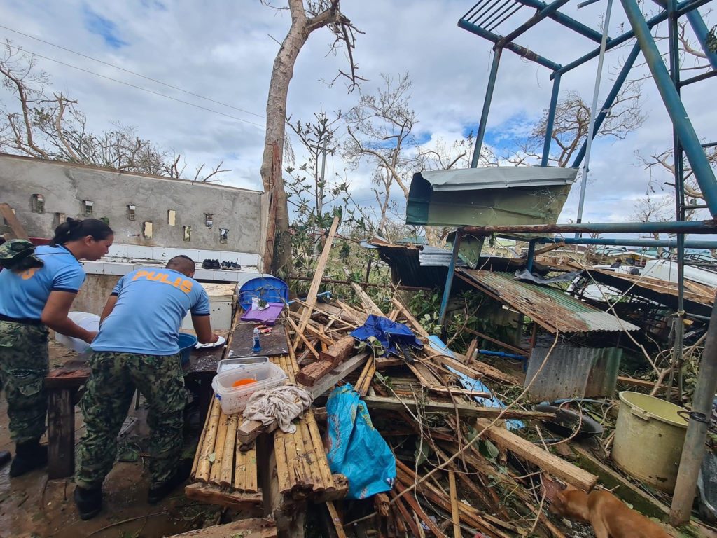Police Major Mike Gingoyon, who was then the police chief of the Olango Police Station when Super Typhoon Odette hit the island, says that they focused on assisting and helping the community recover from the effects of the Super Typhoon Odette. | Photo courtesy of Police Major Mike Gingoyon