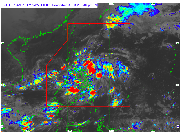 Weather satellite image from Pagasa’s website
