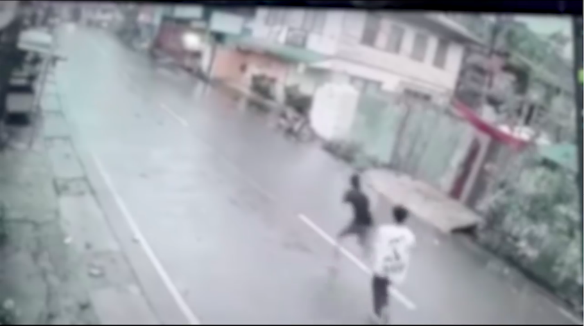 These are two of the shooters involved in the street gunfight in Barangay Parian, Cebu City in the early morning of Dec. 22 where a passerby was killed and a policeman and another passerby were wounded by stray bullets from the gunfight. | Screen grab from police video 