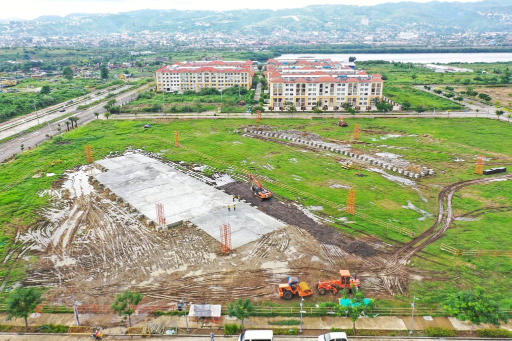 An aerial photo of the Sinulog grand showdown venue at the South Road Properties. Photo was taken on Jan. 4. | Cebu City PIO