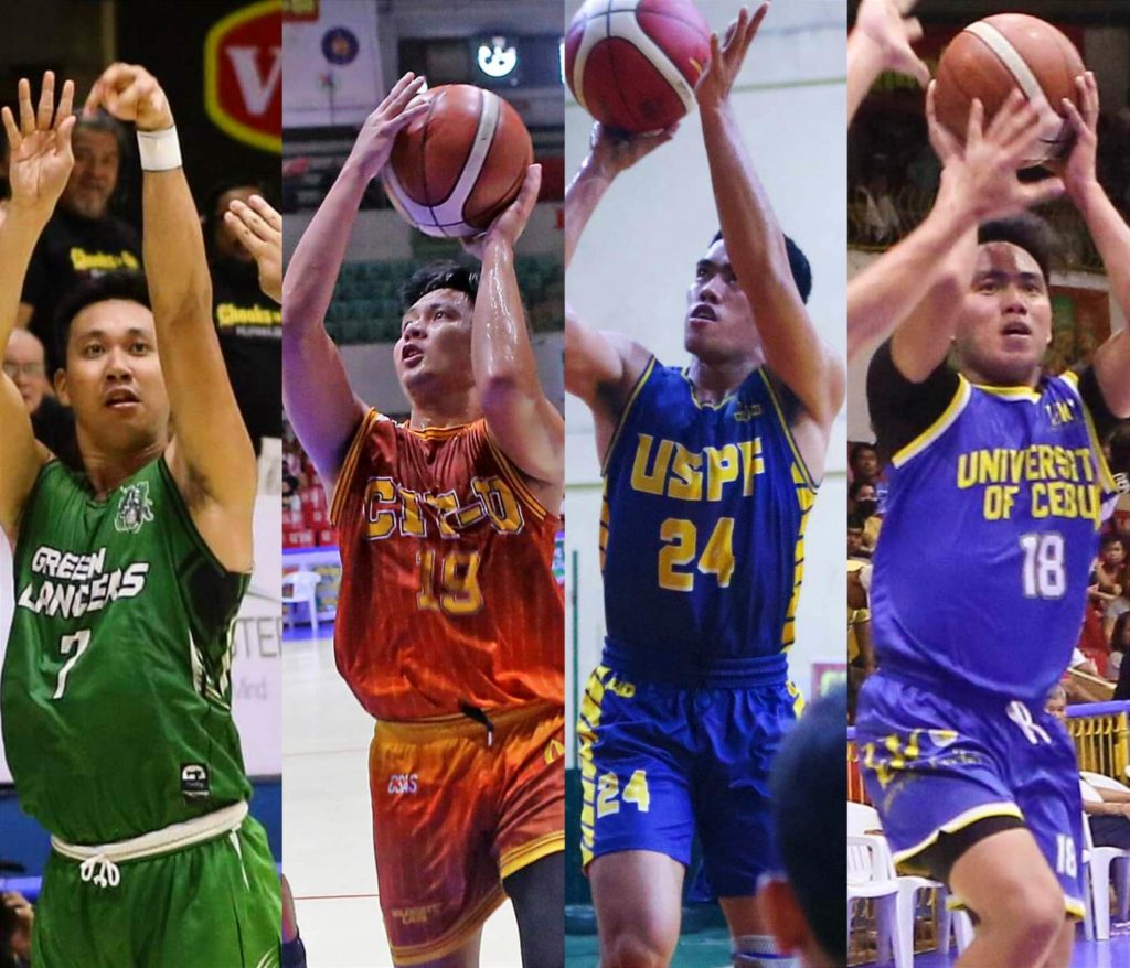 Cesafi college teams to vie in cash-rich Dalaguete fiesta hoop wars . UV's Ted Saga, CIT-U's Jim Taala, USP-F's Dave Paulo, and UC's Jasper Pacana. They will be seen in action in the inter-collegiate basketball tilt in Dalaguete town, south Cebu, this weekend. | Photos from Sugbuanong Kodaker Facebook page