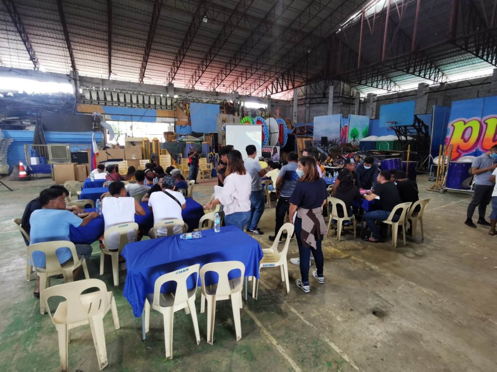 Some 36 alleged facilitators/fixers of Land Transportation Office Lapu-Lapu City undergo a voluntary drug test at the City Sports Complex inside the Lapu-Lapu city hall compound today, Jan. 27. | Futch Anthony Inso
