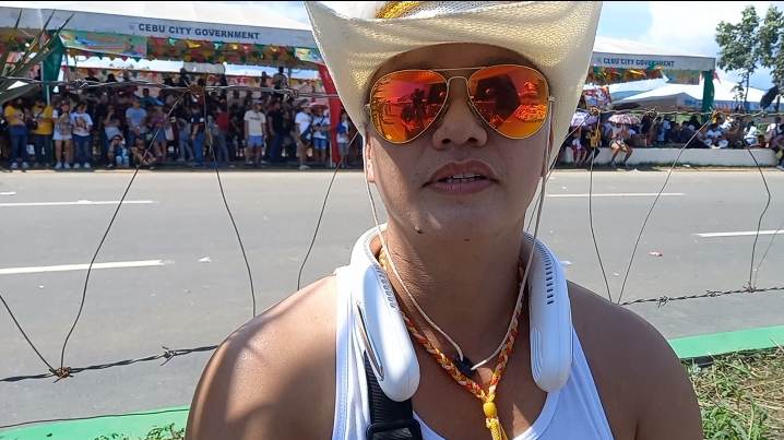 Michael Suarez, from Hindang Leyte, has made it his “panata” to be here for the Fiesta Señor and to watch the Sinulog Festival. | Mary Rose Sagarino