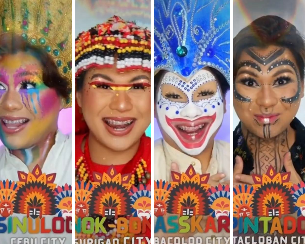 Hueben Kang, 22-year-old UP Cebu student, says she started to be recognized for her makeup transformation videos when her “Choose Philippines” video was featured in CDN Digital in 2020. | screengrab from Hueben Kang’s Tiktok video