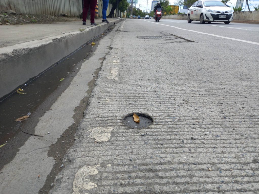 This is one of the road surface reflectors that thieves stole along M. Logarta St. | Mary Rose Sagarino