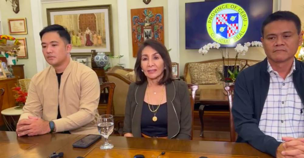 Cebu Gov. Gwendolyn Garcia says the the 10 contingents that backed out from the Sinulog in Cebu City will instead perform at the Sinulog sa Carmen on Jan 22. | Screengrab from Governor Garcia's live press briefing