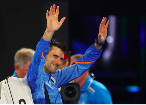 Tennis – Australian Open – Melbourne Park, Melbourne, Australia – January 27, 2023 Serbia’s Novak Djokovic celebrates winning his semi final match against Tommy Paul of the U.S. REUTERS/Hannah Mckay
