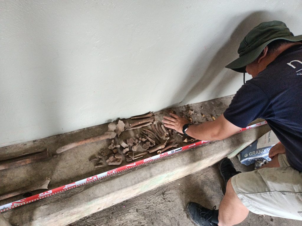 LOOK: Human remains, artifacts unearthed near Daanbantayan Cultural Center.