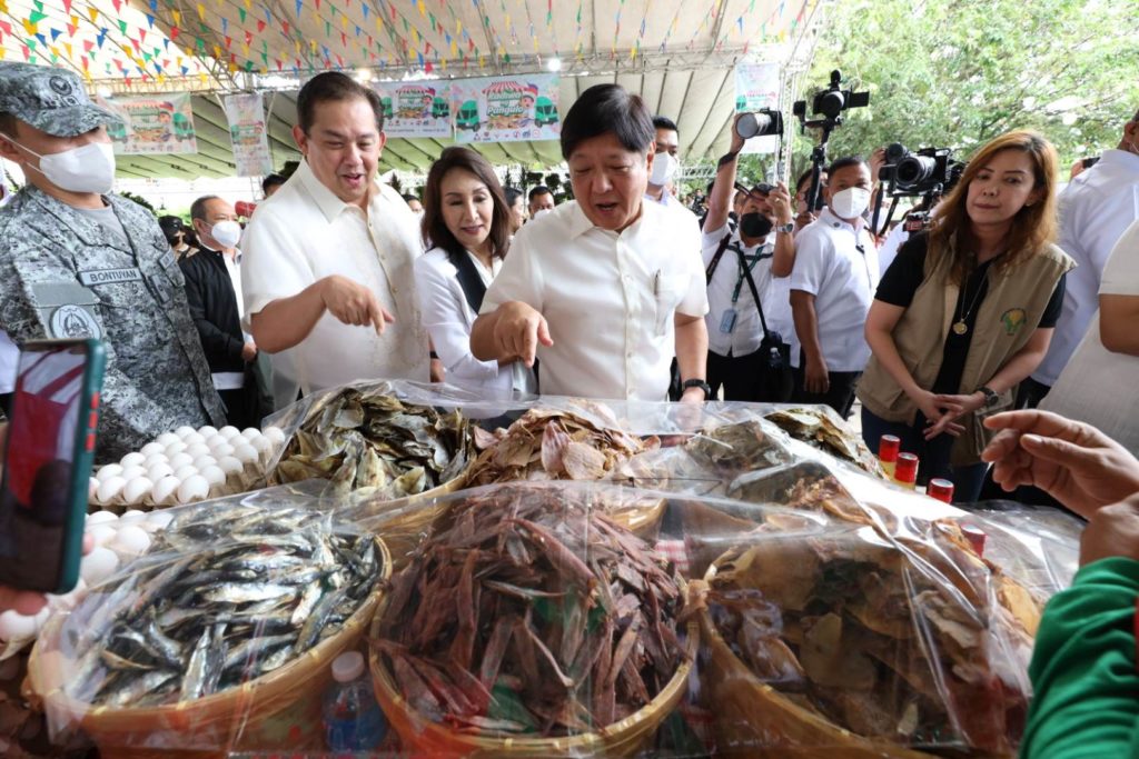 President Bongbong Marcos visit Kadiwa stores at the Cebu Capitol grounds.