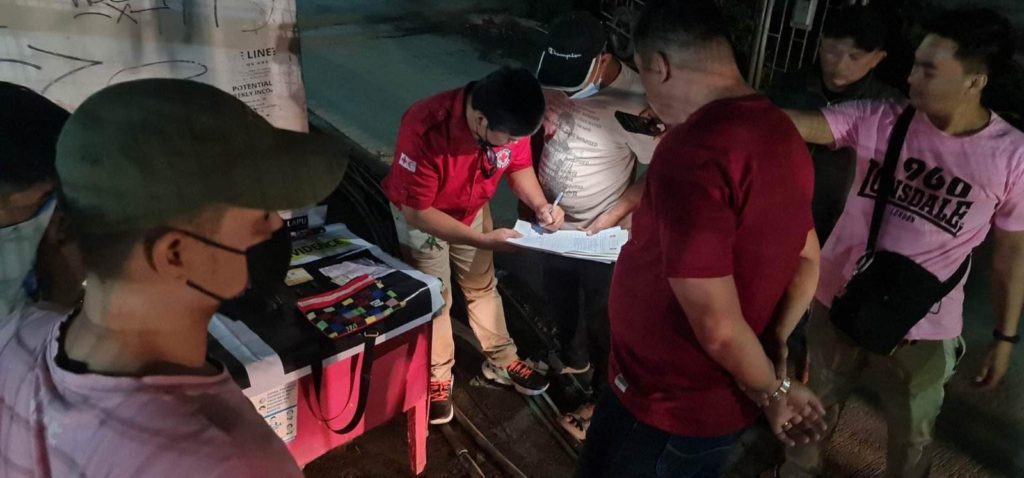 This is one of the suspects, who was caught during separate buy-bust operations in Barangays Gun-ob and Pusok on Sunday, Feb. 12. | Contributed photo