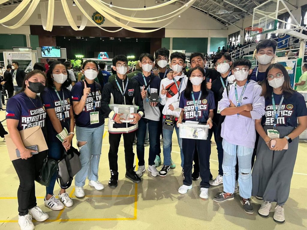 This is the City of Bogo Science and Arts Academy team, which won gold medals in the RoboSports Tournament in Cavite on Feb. 4. | Contributed photo