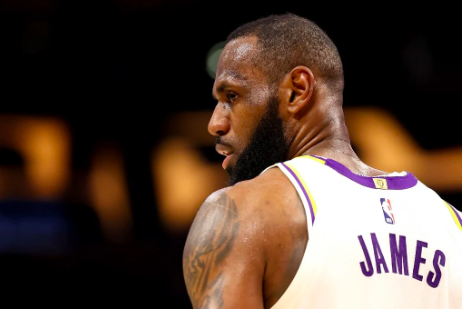 LeBron James #6 of the Los Angeles Lakers looks on during the second half of a game against the Philadelphia 76ers at Crypto.com Arena on January 15, 2023 in Los Angeles, California. Sean M. Haffey/Getty Images/AFP
