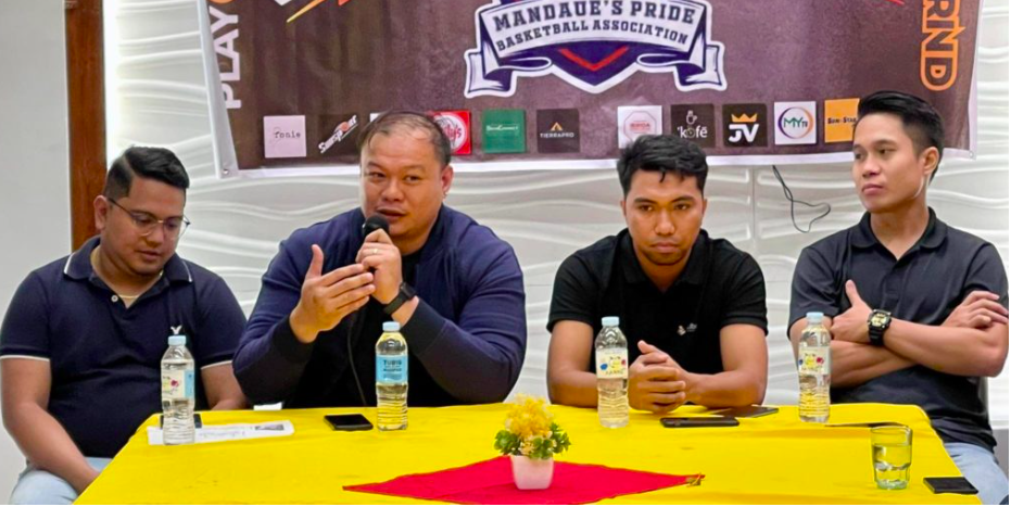 MPBA organizers in Marrion Ybañez (from left), Fritz Eduard Malinao, Ricardo Labrague, and Francis Jason Blasco explain to the media why they organized the league during a press briefing on Saturday, Feb. 18. | Contributed photo