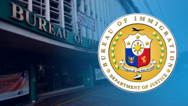File photo showing the office of the Bureau of Immigration with its official logo.