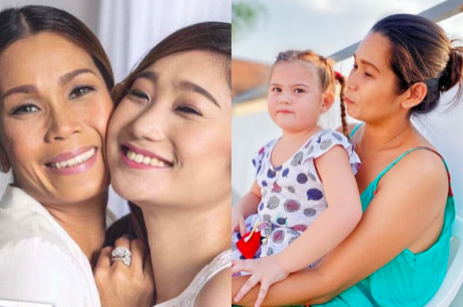 Pokwang with her daughters Mae and Malia. Image: Instagram/@itspokwang27, @maesubong