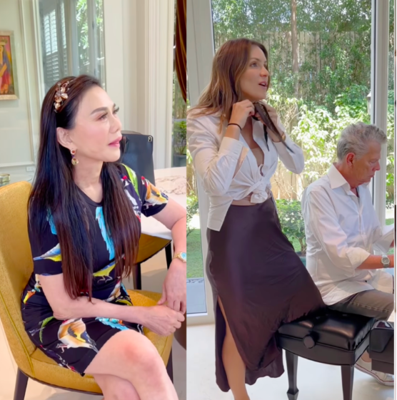 David Foster and Katharine McPhee perform for Dra. Vicki Belo. Images: Screengrabs from Instagram/@victoria_belo