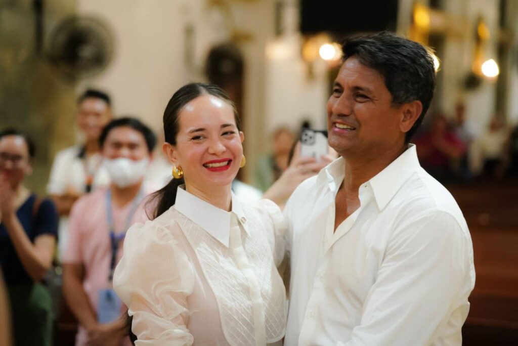 Rep. Richard Gomez and Ormoc City Mayor Lucy Torres-Gomez are all smiles after they renewed their vows on Friday, April 28, to celebrate their 25th wedding anniversary.