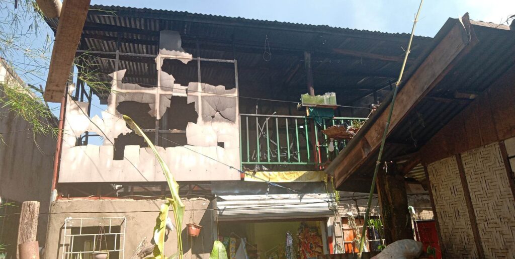 This is one of the houses that got destroyed by the fire that hit Barangay Pit-os, Cebu City at past 9 a.m. today, April 19, 2023. | Paul Lauro #CDNDigital