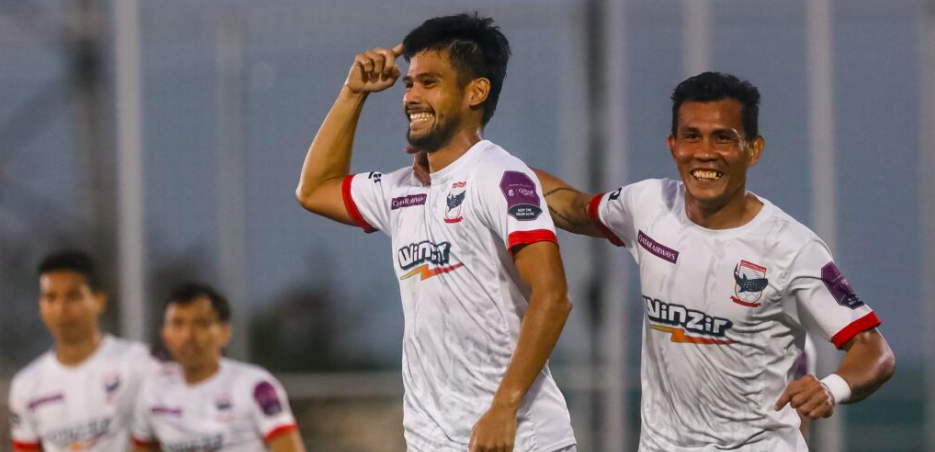 Ivan Ouano celebrates after scoring a goal for Cebu Football Club vs. Mendiola FC 1991 in the PFL on Saturday evening. | Photo from the CFC Facebook page