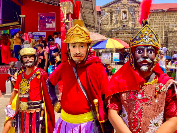 Some of the participants in this year’s staging of the passion play in Paete.
