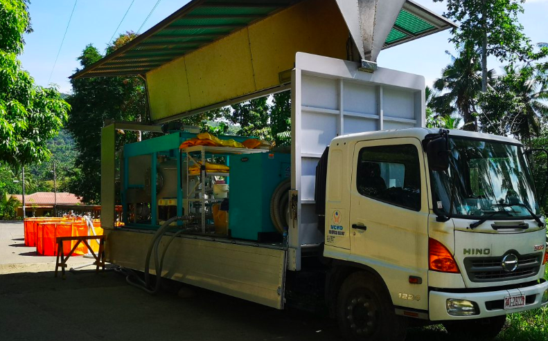 A mobile siphon truck is one of the trucks that the MCWD will deploy to help provide water to the mountain barangays in Cebu City if the coming El Niño will affect them. | MCWD photo