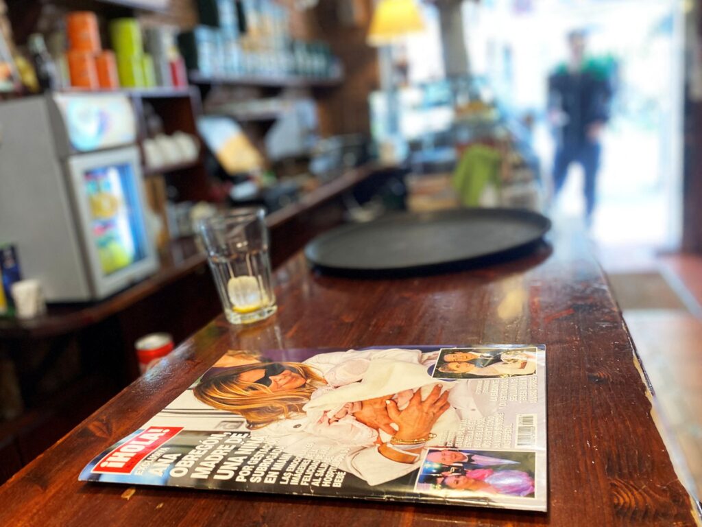 Spanish TV star says her adopted baby was conceived using her late son's sperm. The front cover of "Hola", a Spanish celebrity magazine, is seen at a cafeteria bar showing a picture of 68-year-old television star Ana Obregon amid controversy of surrogacy, in Barcelona, Spain April 5, 2023. REUTERS/Nacho Doce