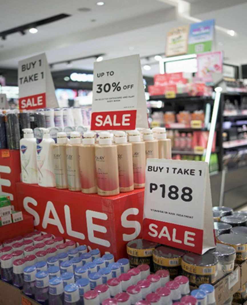 Skin are products on buy 1 take one and up to 30% off discount at the Big! Watsons Sales