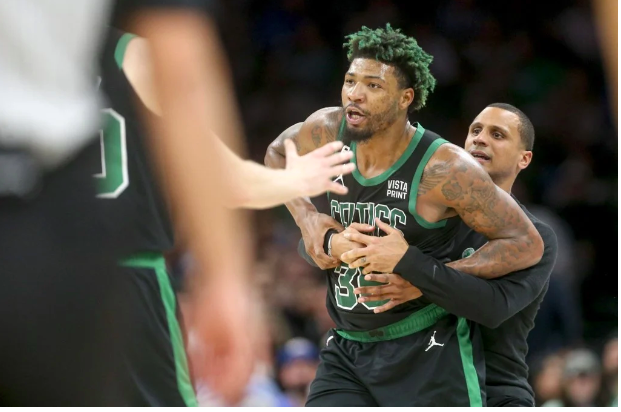 FILE–Marcus Smart #36 of the Boston Celtics. Ian Maule/Getty Images/AFP 